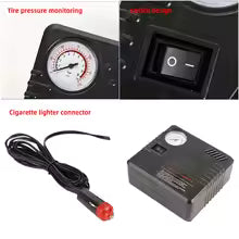 DC 12V Car Tire Inflator | Portable Auto Air Pump with Pressure Gauge