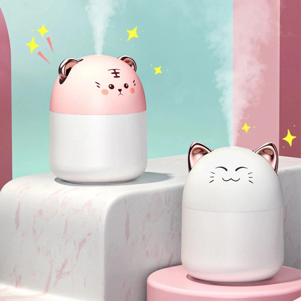 Kawaii USB Air Humidifier & Diffuser with Night Light