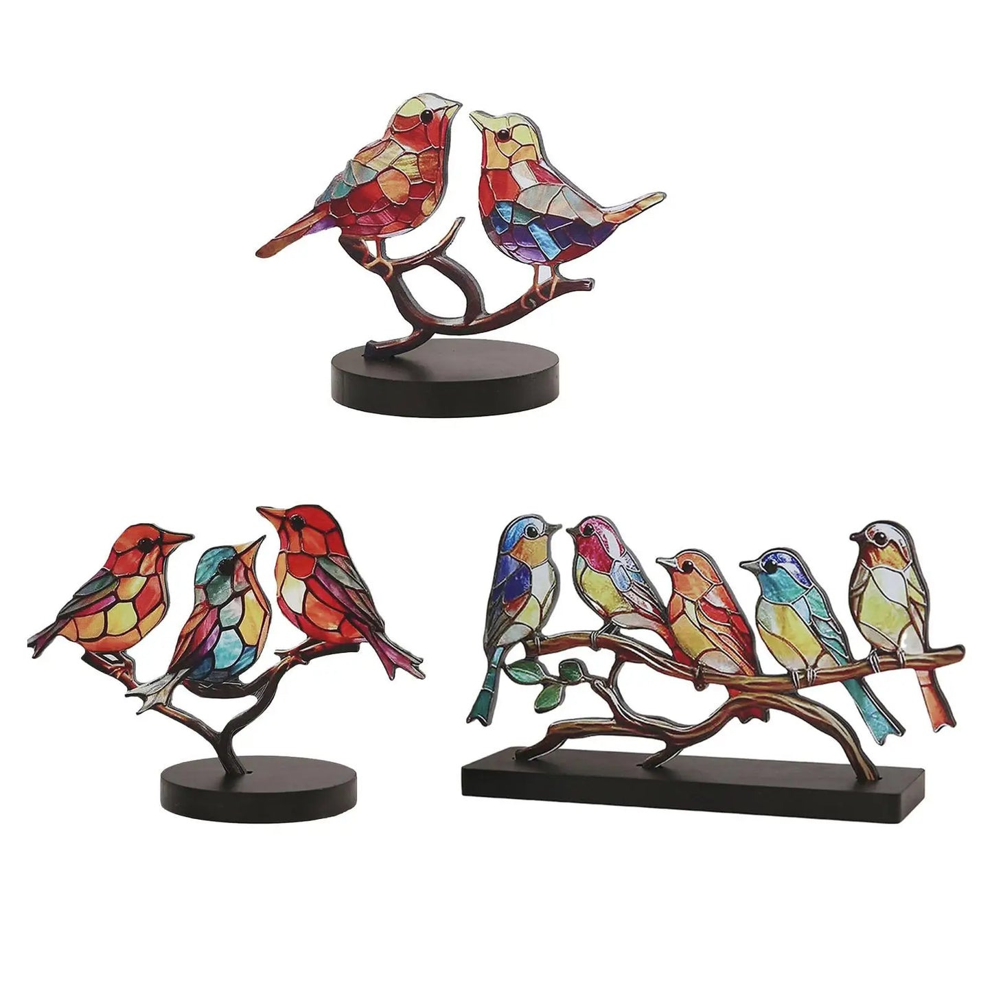 Birds on Branch Decorative Figurine - Office/Entrance