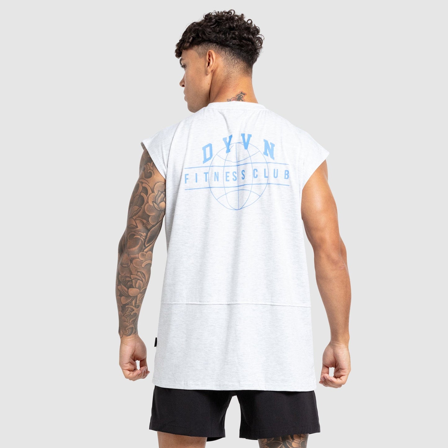 DYVN' Fitness Club Cut Off Tank - Grey Marl