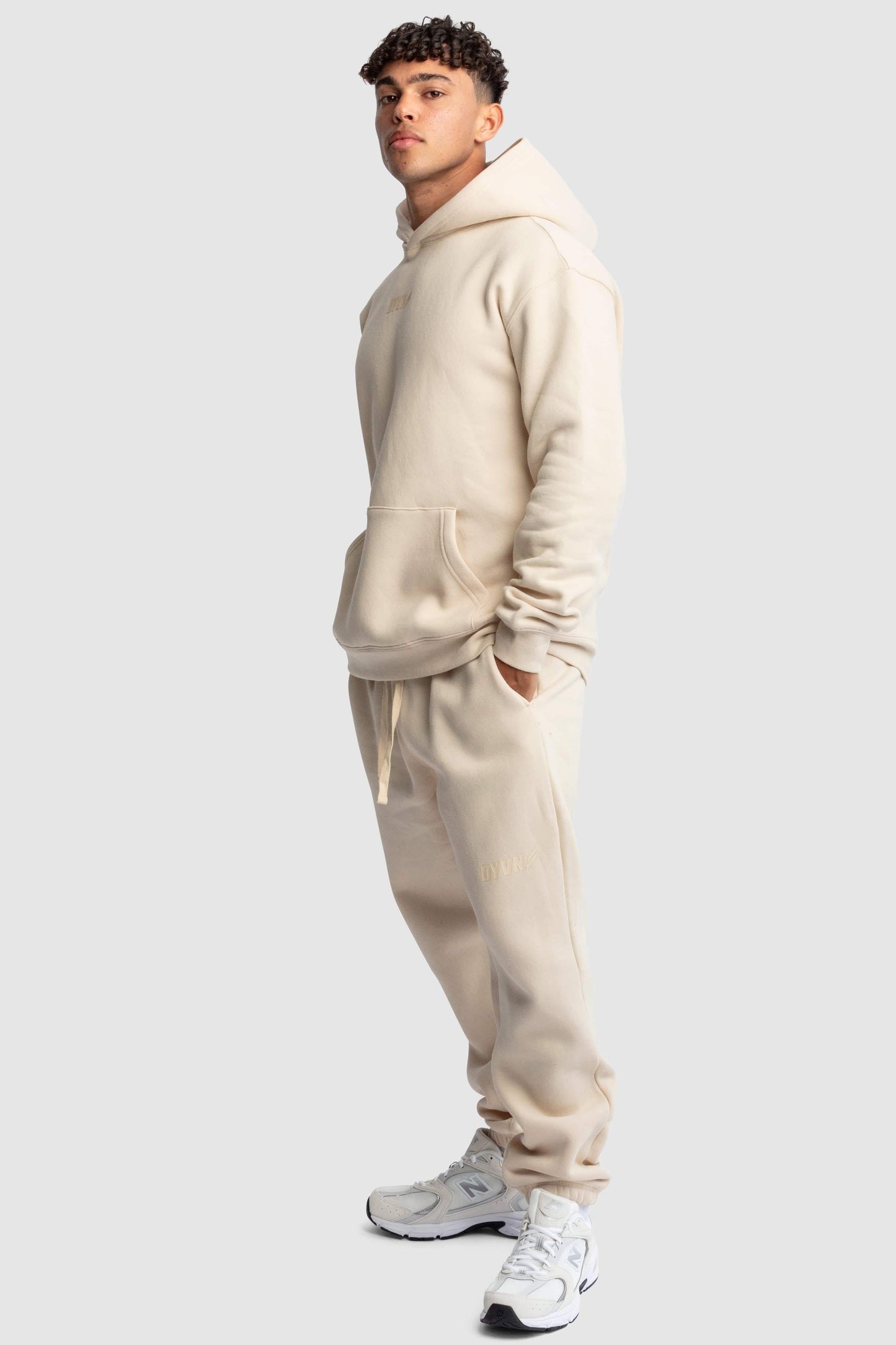 Men's DYVN Relaxed Fit Hoodie - Cream